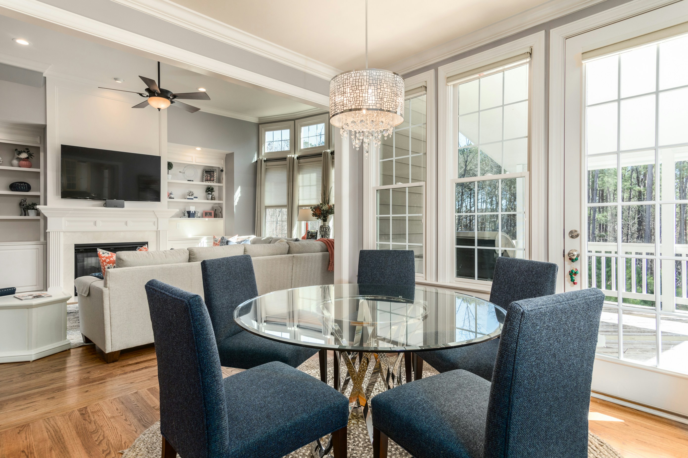 Real estate agent connecting with clients